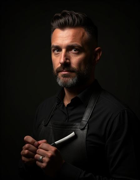 Ritratto del barbiere esperto in tagli classici